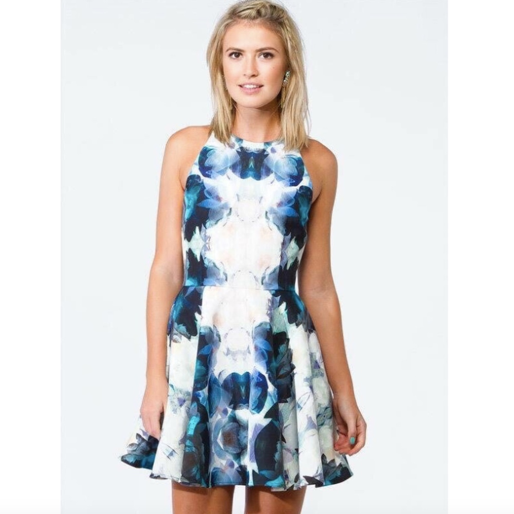 Keepsake the Label 💙Geo Floral💙 Echo Dress Sz XS